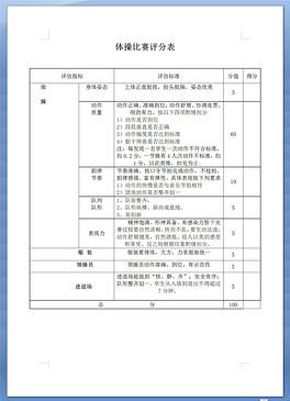 廣播體操比賽評分表與自然美景的旅行探索之旅